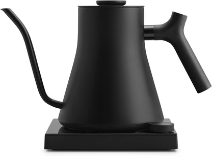 Elektrischer Schwanenhals-Wasserkocher – für Pour-Over Kaffee & Tee, schnelles Aufheizen, präzise Temperaturregelung, Zeitvorwahl, integrierter Brüh-Timer – Matt-Schwarz, 0,9 L