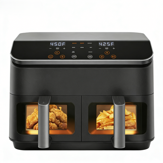 9,0-Quart-Doppelkorb-Heißluftfritteuse